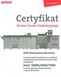 Certyfikat - Partner Druku Produkcujnego